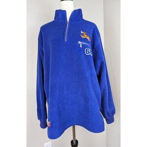 Disney Vintage 90s Womens Zip Long Sleeve Tigger Fleece Sweater Sz M Y2k